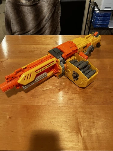 Nerf N-Strike Vulcan ebf-25 with ammo belt and ammo belt holder. TESTED