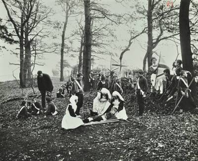 'Scout Life', Shrewsbury House Open Air School, London, 1909. Chil- Old Photo