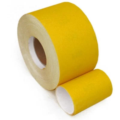 ECKRA Rolle Schleifpapier 115mm x 50m P80 Handschleifpapier Rollenschleifpapier yellow