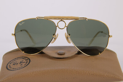 Ray Ban Sharp Shooter 58 14 Arista Bullet Hole G15 B&L USA Bausch & Lomb Vintage