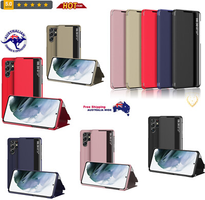 Leather Phone Case High Quality Magnetic Edge For Samsung Galaxy S22 New Stock !
