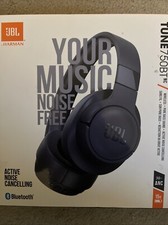 JBL TUNE 750BTNC Noise-Canceling Wireless Over-Ear Headset - Blue NIB