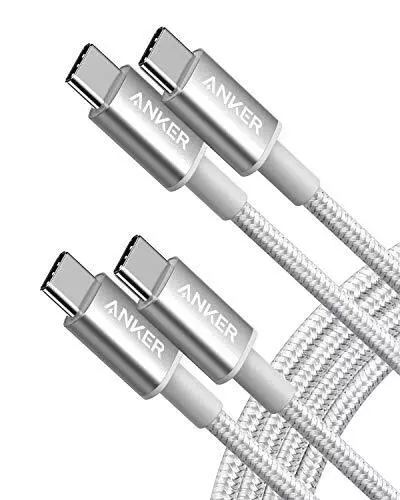 CABLE ANKER USB C A C, CABLE DE CARGA RÁPIDA TIPO C 60W (6 PIES, PAQUETE DE 2) - PLATEADO - Imagen 1 de 5