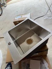 18" x 18" Drop In Bar Small Kitchen Sink Topmount Heavy-Duty Stainless Steel