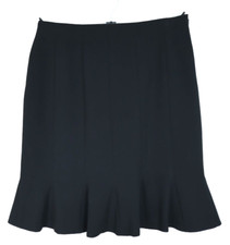 JONES NEW YORK Women Polyester Pencil A-Line Skirt Lined Solid Black Size 8P
