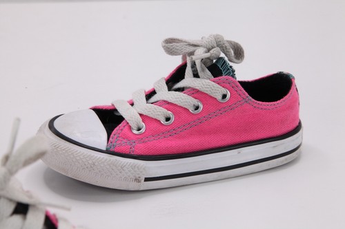 Zapatillas Converse Bebé Niño Pequeño 754835F Doble Lengua Buey Rosa Hawaiano EE. UU. 7 - Imagen 3 de 8