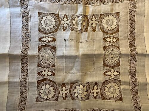 S/4 Stunning Table Runner Dresser Scarf ,Mats, and tablecloth Drawn thread work - Picture 1 of 15