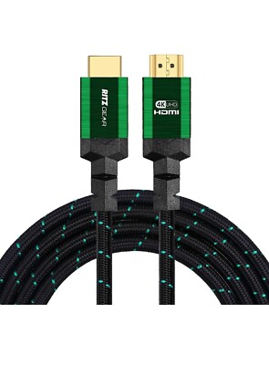 4K HDMI 2.0 Cable 10 ft. [5 Pack] by RitzGear. 18 Gbps Ultra High Speed Braided