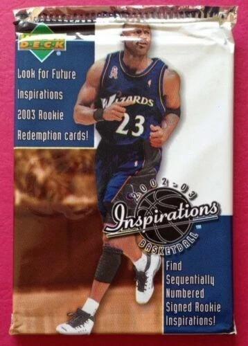 2002-03 U.D.INSPIRATIONS BASKETBALL PACK POS.JORDAN BRYANT AUTO-LEBRON XRC+BONUS