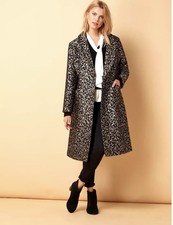 Bnwt Biba Leopard Print Coat, Mac Style, Size 10 Rrp £129