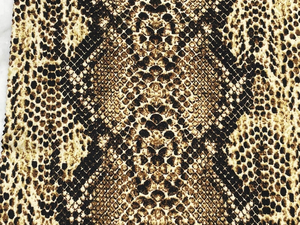 DTY Brushed Fabric Printed: Snake Skin Printed Fabric Sold By The Yard Free Ship - Image 4 of 4