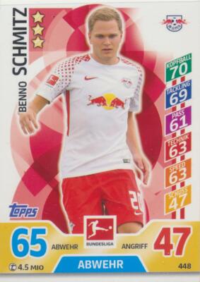 Match Attax Extra 17 / 18 - 448 - Benno Schmitz