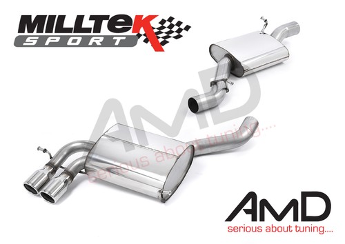 Milltek Audi S3 8P Cat Heck Auspuffanlage resonanted GT80 Tip SSXAU198 - Bild 1 von 2