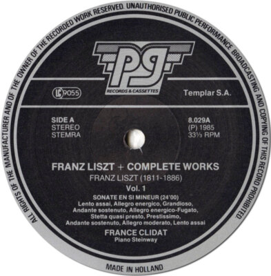 2LP Gtfd FRANCE CLIDAT Piano LISZT Sonata in B Portraits