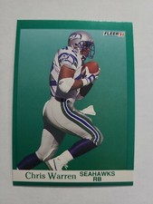 CHRIS WARREN 1991 FLEER FOOTBALL CARD # 194 D9934