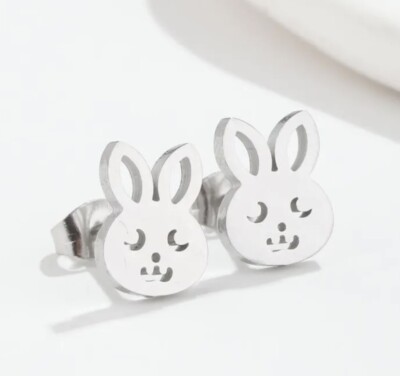 Osterhase Hase Ohrringe - Edelstahl - Geschenk