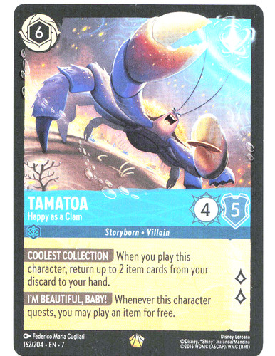Disney Lorcana Archazia's Island - Tamatoa - Happy as a Clam
