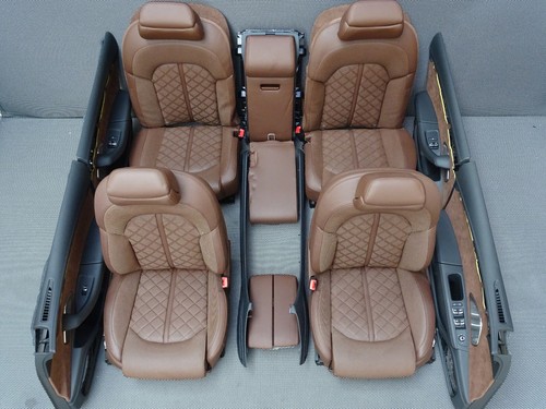 Original Audi A8 S8 4H Sitzausstattung Leder B&O Memory braun Türpappen Nappa