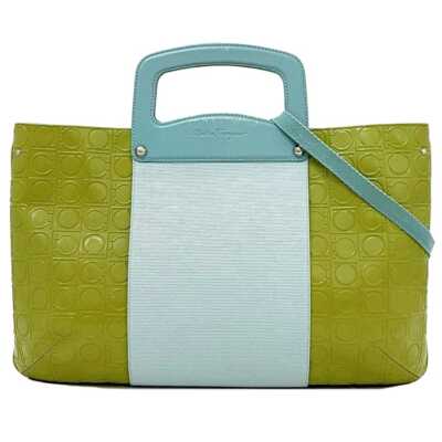 オーダー Salvatore Ferragamo 2way bag ec-21453 light blue light green