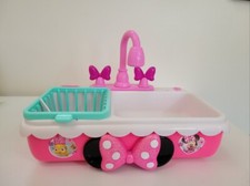 Minnie happy pretend play working sink water flow tested