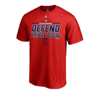 New Men's Cleveland Indians Majestic MLB Red 2018 AL Central