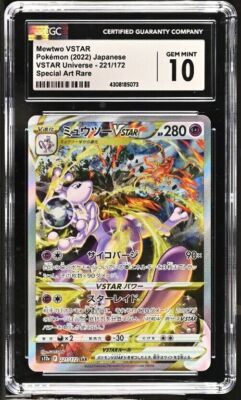 CGC 10 GEM MINT Japanese Pokemon 2022 Mewtwo VSTAR 221/172 CGC 10 GEM MINT Japanese Pokemon 2022 Mewtwo VSTAR 221/172