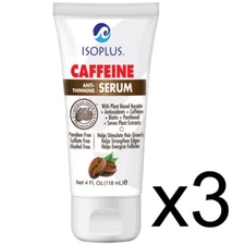 BARBER SALON BEAUTY ISOPLUS CAFFEINE ANTI-THINNING HAIR GROWTH SCALP SERUM x3