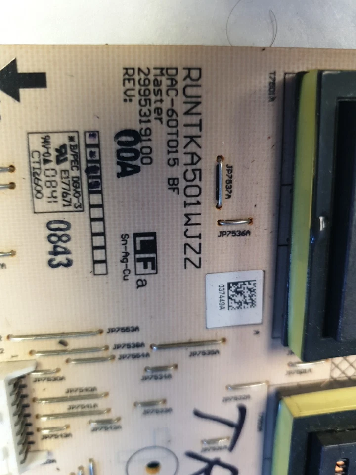 🖥️ Sharp® Inverter Set RUNTKA501WJZZ + RUNTKA502WJZZ TV: LC-46D85U M16 - Image 2 of 3