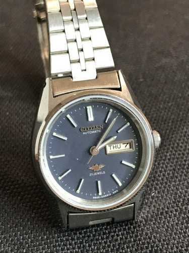 Vintage Citizen Automatic 21 Jewel Watch for Ladies Blue Dial | eBay