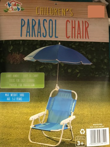 Silla y sombrilla de jardín niños - azul, el mejor regalo | eBay
