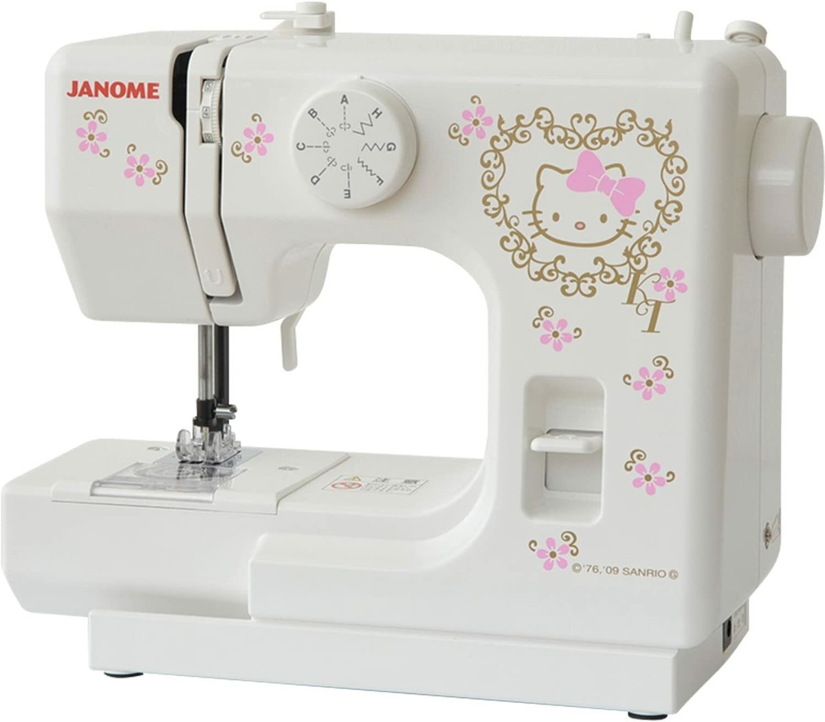 maimero　1207 JANOME Sanrio Hello Kitty Flower Electric Sewing Machine Compact