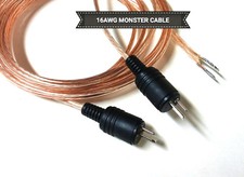 Bang & Olufsen Leak Speaker-Cables-16awg MONSTER-5ft-Pair- 2 pin Din plugs +More