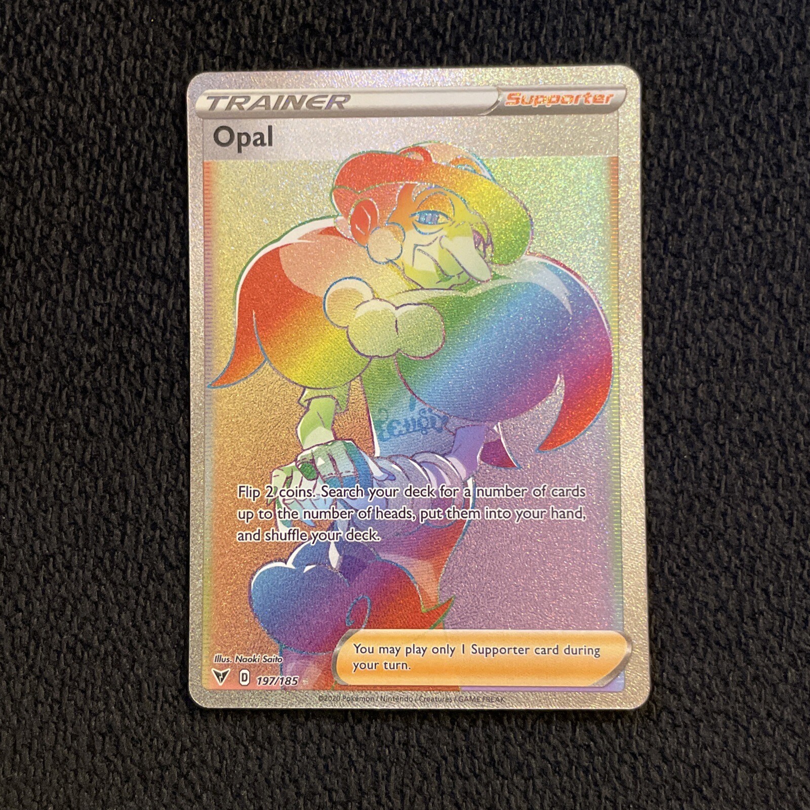 Opal 197/185 Vivid Voltage Trainer Holo Rainbow Secret Rare Pokémon TCG: NM/M