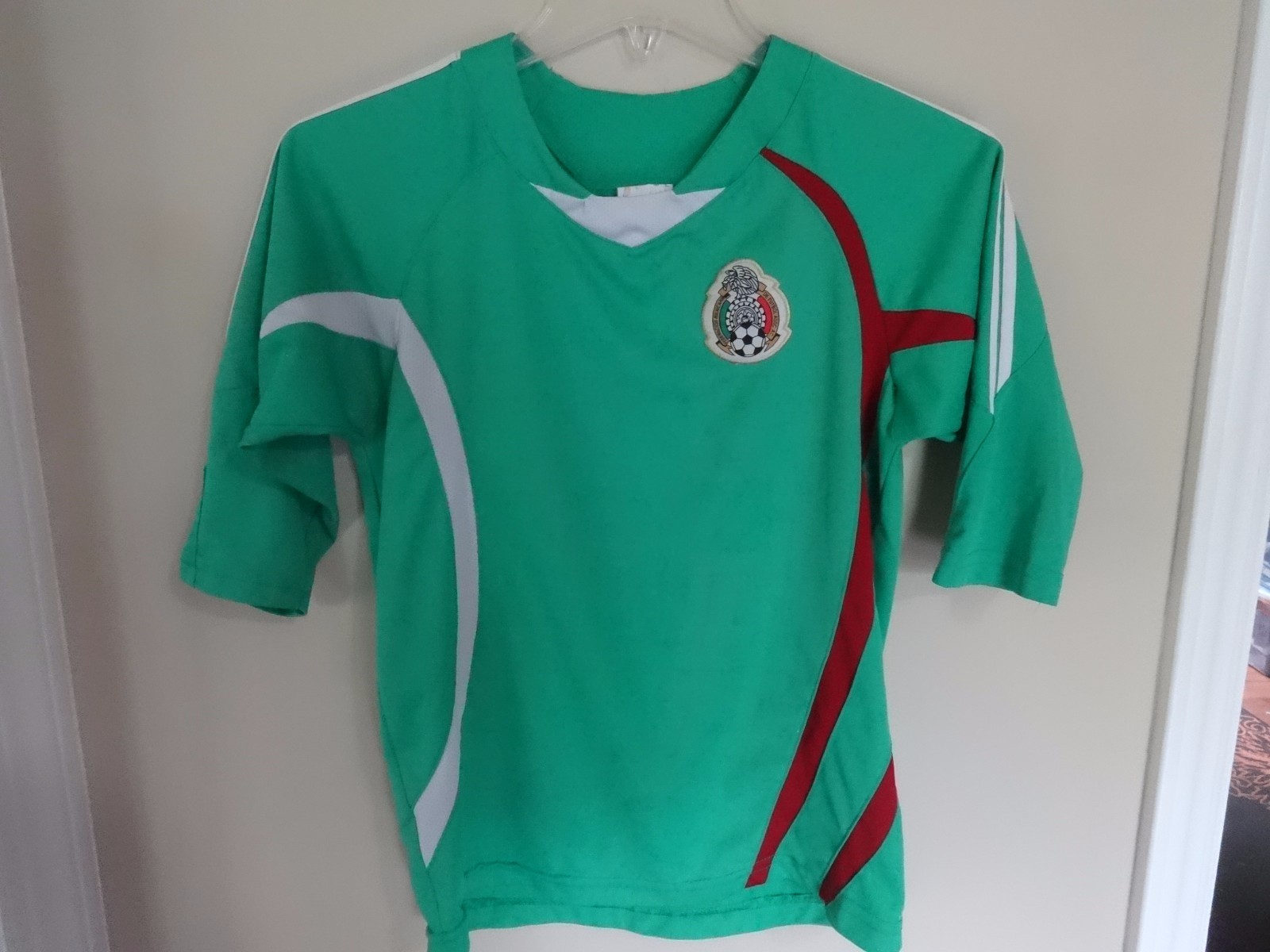 Vintage Mexico National Team Pullover Soccer Jersey Size Youth Med Sewn Crest