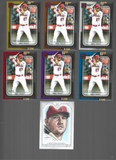 2023 Topps Museum Collection Mike Trout 7 Card Lot ALL COLORS Plus Portrait RED