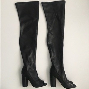 steve madden peep toe thigh high boots