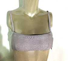 Victoria's Secret Swim Bandeau Bikini Top Women's Sz. Small Lilac Metallic NWT
