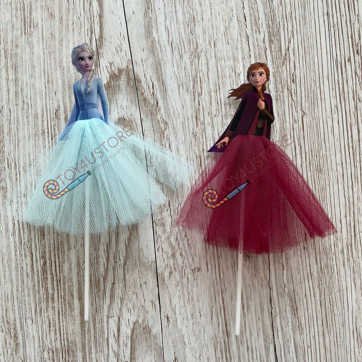 Frozen Princess Elsa Anna Cake Toppers Birthday Cake Party