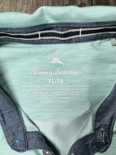Tommy Bahama Men's XL Light Green Lightweight Polo - Picture 2 of 9