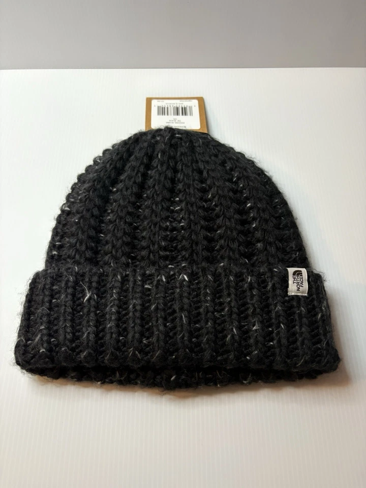 The North Face Rhodina Beanie Ladies NWT One Size Black Gray - Image 2 of 4