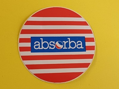 Autocollant vintage, années 70 Sous Vêtements ABSORBA (diamètre 7 cm)