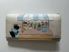 Radley London Applique Purse Wallet Shop Design Leather Zip Coin Used