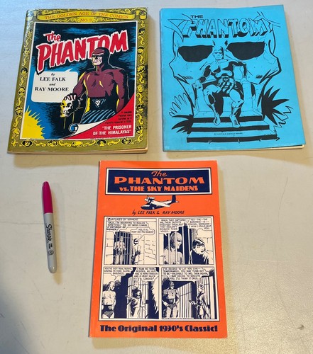 Phantom - Lee Falk & Ray Moore 3 Book Lot (Fine+) Rare? Nostalgia Press 1969