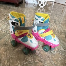 DBX Youth Roller Skates for Kids Pink Yellow Blue Vibrant Colors Comfortable Fit