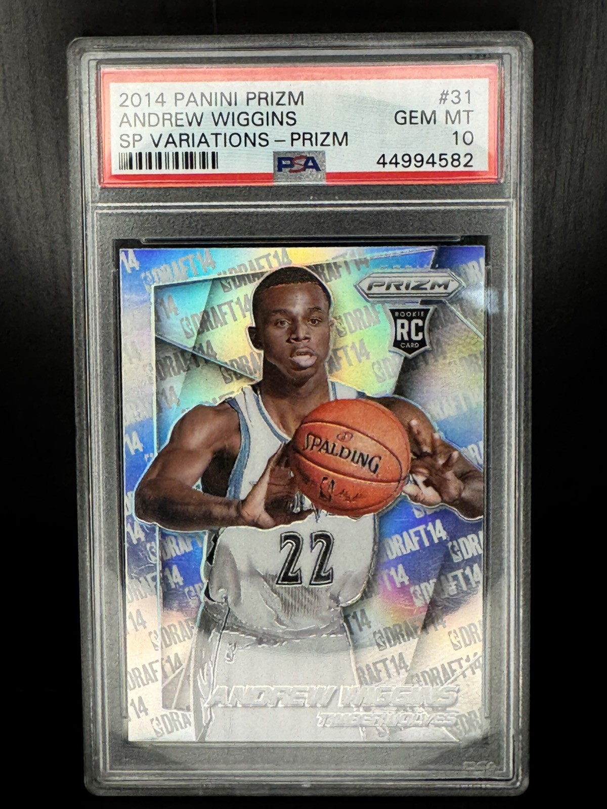 2014-15 Panini Prizm SP Variation ROOKIE #31 ANDREW WIGGINS PSA 10 SILVER RC!!!