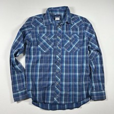 Vintage 90s Wrangler Shirt Youth XL 14-16 Pearl Snap Button Up Western Plaid