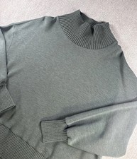 Varley Olive Marl Barker High Neck Sweatshirt Women s Medium Double Soft