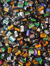 BULK EMPTY ASSORTED 35MM FILM CANISTERS - Apx. 150 count. ASSORTED BRAND  ISO