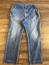 Vintage Men  s OshKosh Jeans Carpenter 36x32 Made In USA F1
