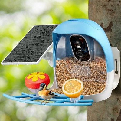 2K Solar Smart Bird Hummingbird Feeder With HD Camera For Outdoor AI Recognition
